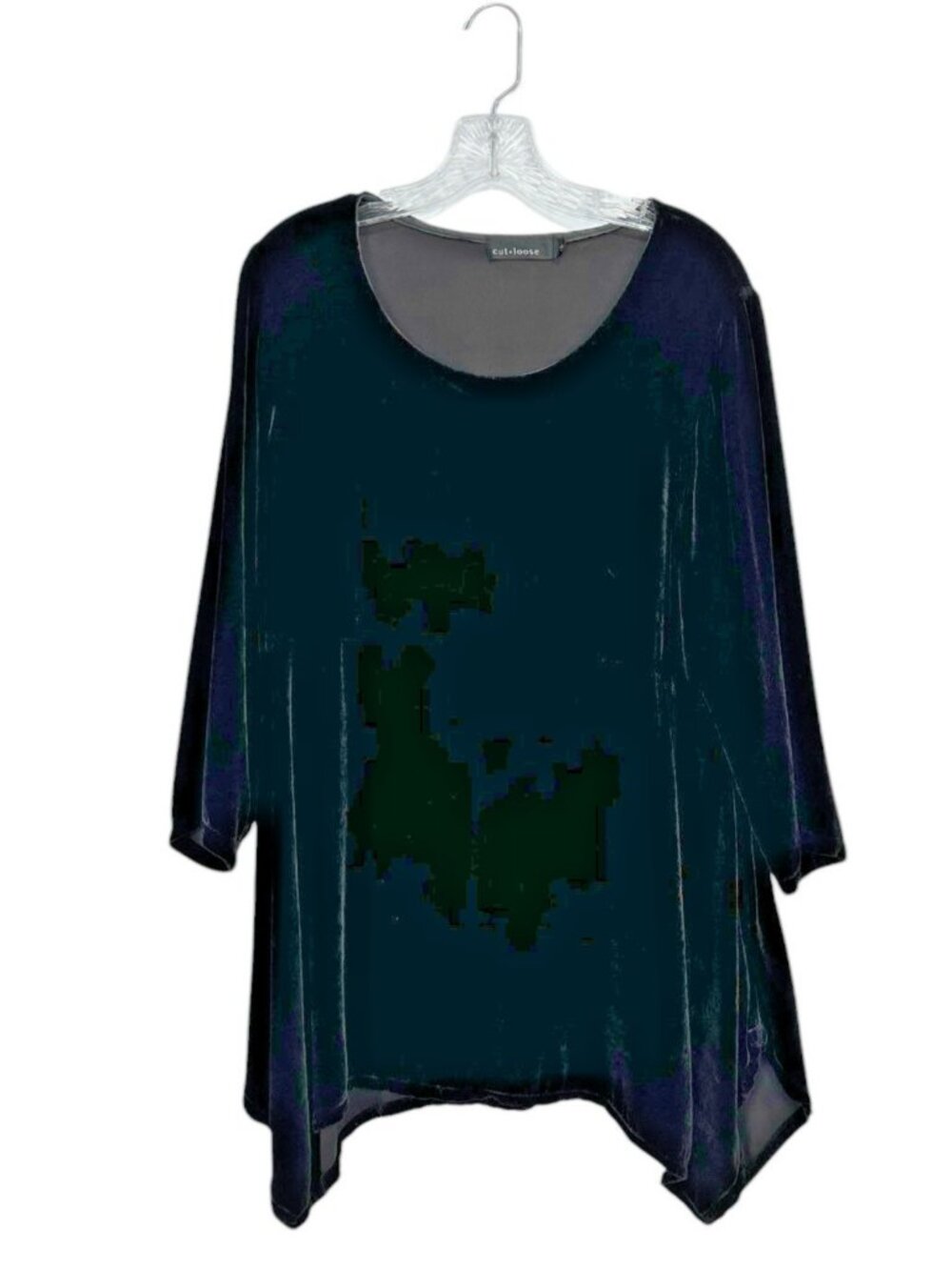 Cut Loose Velvet Dress Black Large Minimalist Soft Stretch Casual USA